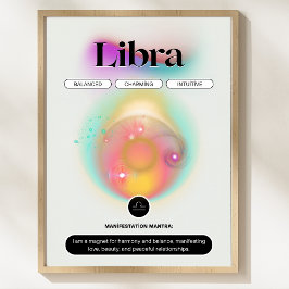 Modernes Zodiac Sign Libra Quote Air Element Poste Poster