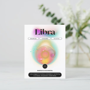Modernes Zodiac Sign Libra Quote Air Element Postkarte
