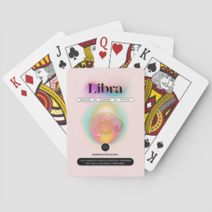 Modernes Zodiac Sign Libra Quote Air Element Spielkarten