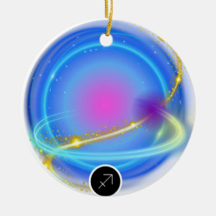Modernes Zodiac Sign Sagittarier Kostenelement Feu Keramik Ornament