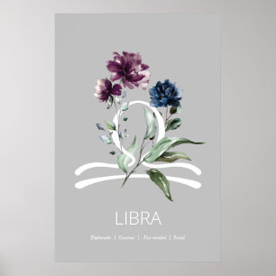 Modernes Zodiac-Star-Sign-Libra-Poster Poster