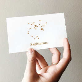 Modernes Zodiac-Zeichen Gold Sagittarier| Elementf Visitenkarte