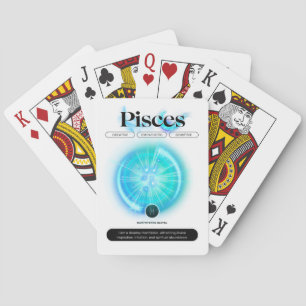 Modernes Zodiac-Zeichen-PIsces-Wasserelement Spielkarten