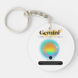 Modernes Zodiac-Zeichen-Zwillingsflugelement Schlüsselanhänger