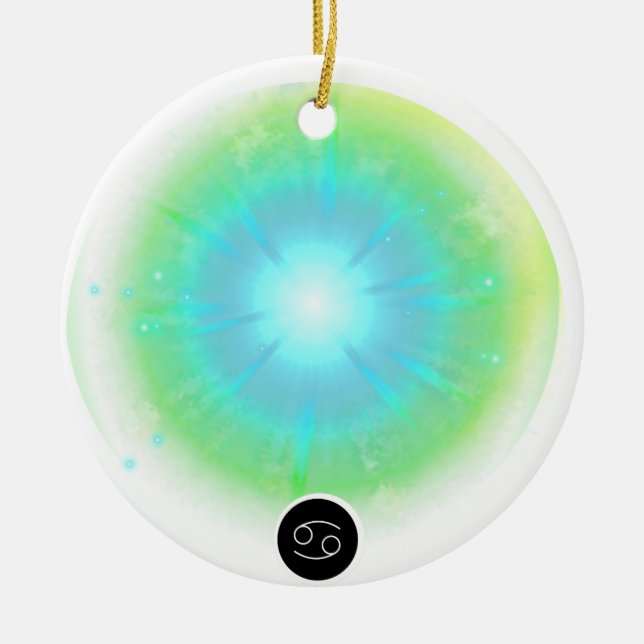 Modernes Zodiaka-Gebärdenziffer Wasserelement Keramik Ornament (Vorne)