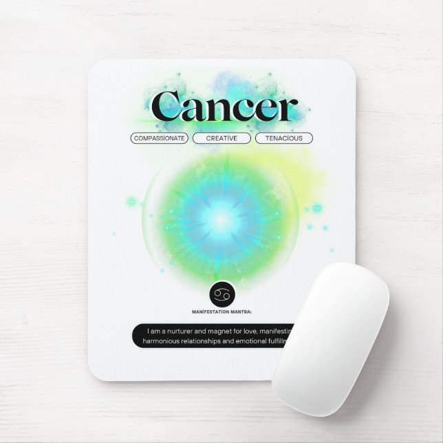 Modernes Zodiaka-Gebärdenziffer Wasserelement Mousepad (Mit Mouse)
