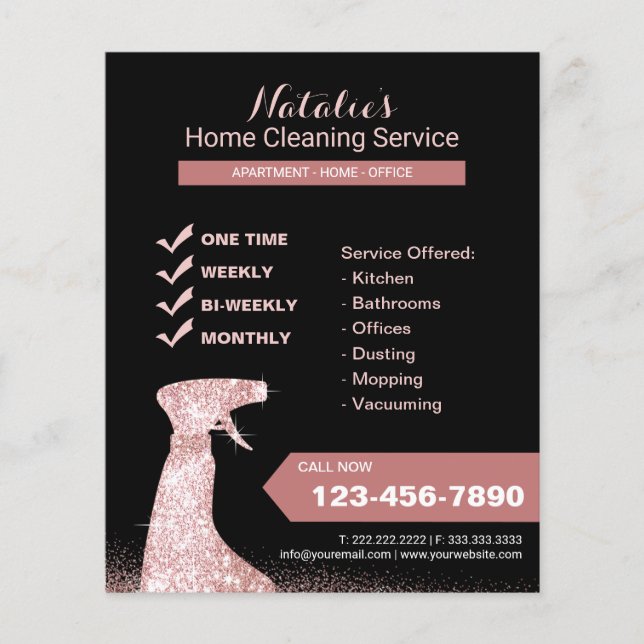 Modernes Zuhause Cleaning House Behalte Haushaltsh Flyer (Vorne)