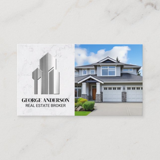 Modernes Zuhause | Logo für Business Gebäude Visitenkarte (Vorderseite)
