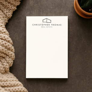 Modernes Zuhause-Logo Ivory Real Anwesen, Realtor Post-it Klebezettel