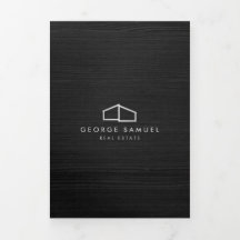 Modernes Zuhause Real Anwesen Logo Dunkles Holz