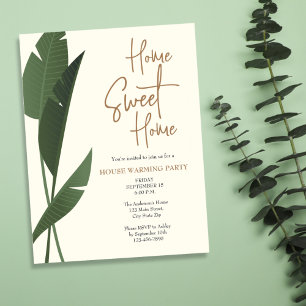 Modernes Zuhause Sweet Zuhause Green House Erwärmu Einladung