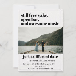 Modernes Zurückgestellt Ändern Sie das Foto Datum Save The Date