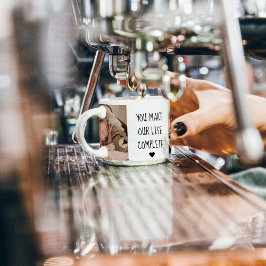 Modernes Zwei-Foto | Sie machen unser Leben zu ein Espressotasse