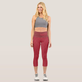 Modernes, zweifarbiges Muster mit Name und Firma Capri Leggings