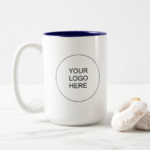 Modernisieren Sie Ihr Upload-Geschäft Logo Navy Bl Zweifarbige Tasse