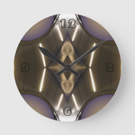 Modernist Chrome Contemporary Designer Clock Runde Wanduhr