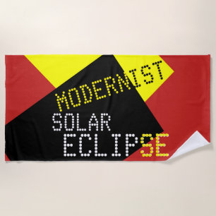 Modernist Solar Eclipse Funny individuell anpassba Strandtuch