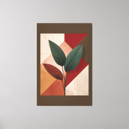 Modernistische botanische geometrische Zusammenset Leinwanddruck