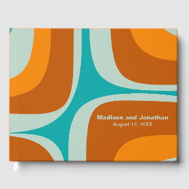 Modernistischer Retro Groove Gästebuch