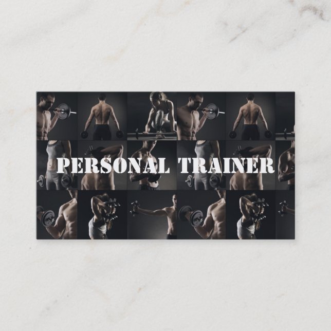 ModernPersonal Trainer Fitness Sport Business Card Visitenkarte (Vorderseite)