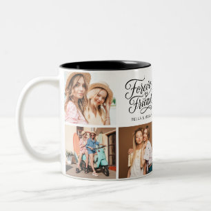 Modernster-Bester-Freund-BFF-Script-Foto Zweifarbige Tasse