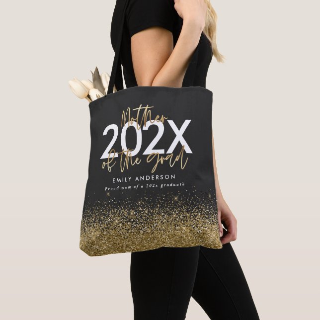 Modernster Glitzer Abschluss für Schwarz und Gold Tasche (Von Nahem)