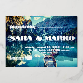 ModernTypografie | Bergsee Folieneinladung
