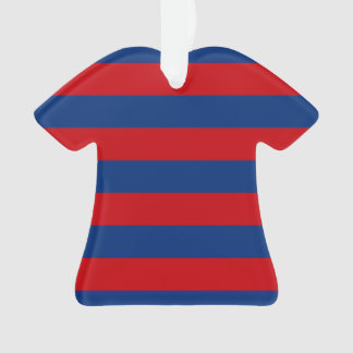 Moderote und blaue horizontale Streifen Ornament