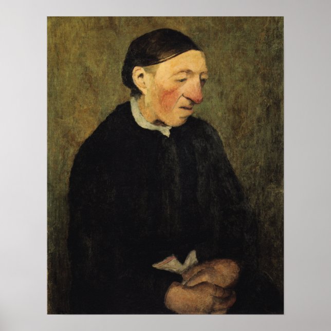 Modersohn Becker - Alte Frau mit Taschentuch Poster (Vorne)