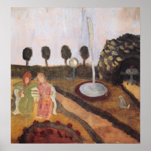 Modersohn-Becker - Frauen am Springbrunnen im Gart Poster