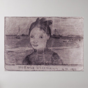 Modersohn-Becker - Portrait von Hedwig Hagemann Poster