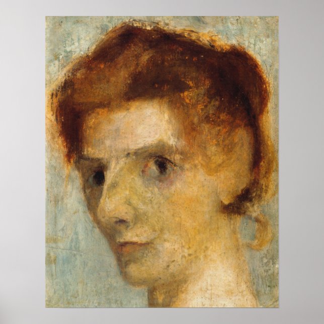 Modersohn-Becker - Selbstportrait 1898 Poster (Vorne)