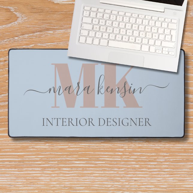 Modert Mocha Mousse Monogram Bleu Poussiéreux (Créateur téléchargé)