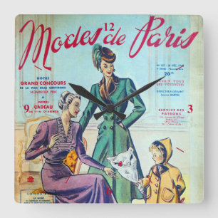 Modes De Paris. 2. Quadratische Wanduhr