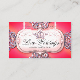 Modeschmuck Hochzeit Eleganter Crown Glitzer Bus Visitenkarte