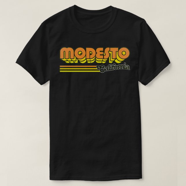 Modesto CA City Stripes T-Shirt (Design vorne)
