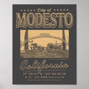 MODESTO STANISLAUS KALIFORNIEN - MODESTO ARCH POSTER