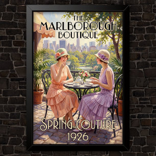 Modewerbung im Stil der 1920er Jahre Poster
