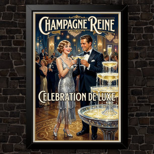 Modewerbung im Stil der 1920er Jahre Poster