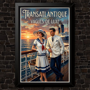 Modewerbung im Stil der 1920er Jahre Poster
