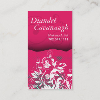 Modgrunge-Blumenmake-upkünstlerschablone Visitenkarte