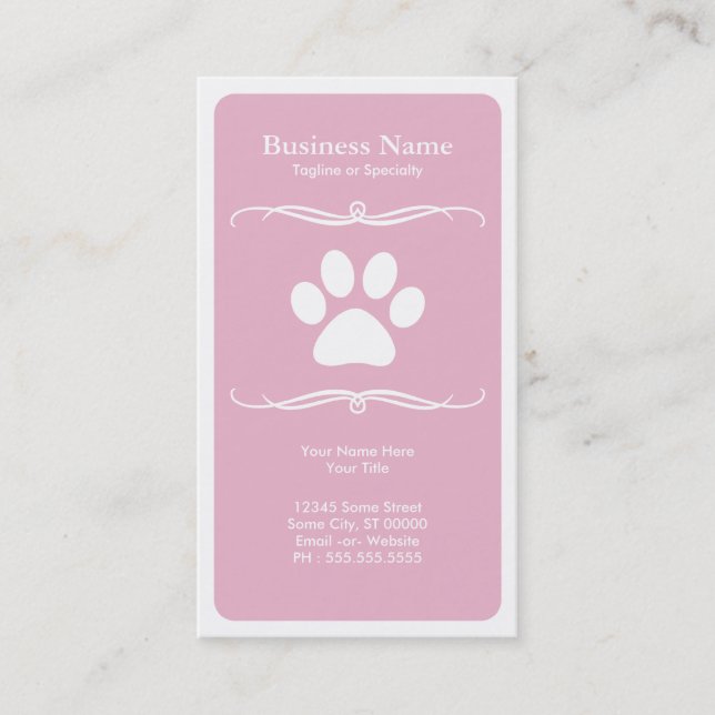 Modhaustiertatze Visitenkarte (Vorderseite)