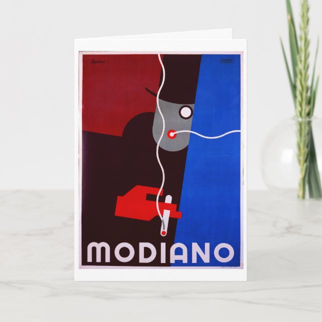 Modiano - Vintages Werbeplakat für Zigaretten Karte (Vorderseite)