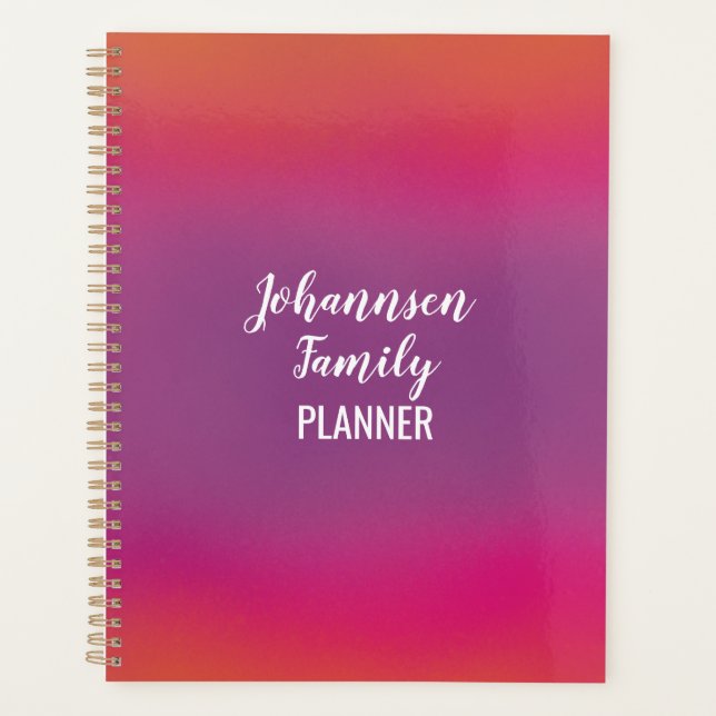 Modifiable Family Planner - ajoutez votre nom de f (Devant)