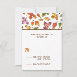 Modification de la carte RSVP Automne Feuille