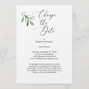 Modifier la carte de date - Carte antivirus Corona