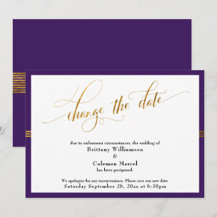Modifier la date Elegant Purple avec la carte Gold