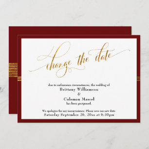 Modifier la date Elegant Red avec la carte Gold St