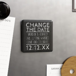 Modifier la date Magnet Mariage noir et blanc