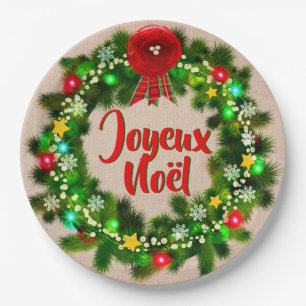 Modifier le texte Assiette joyeux Noël 9"